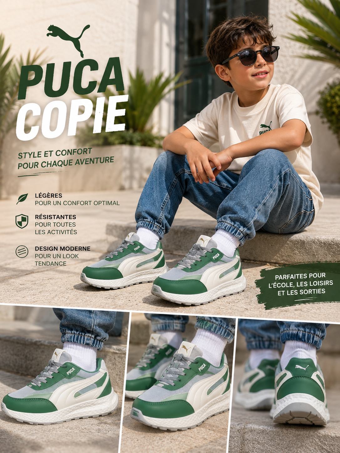 Baskets puca enfants