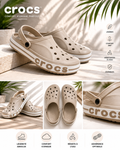 Crocs confort BEIGE ET BLEU