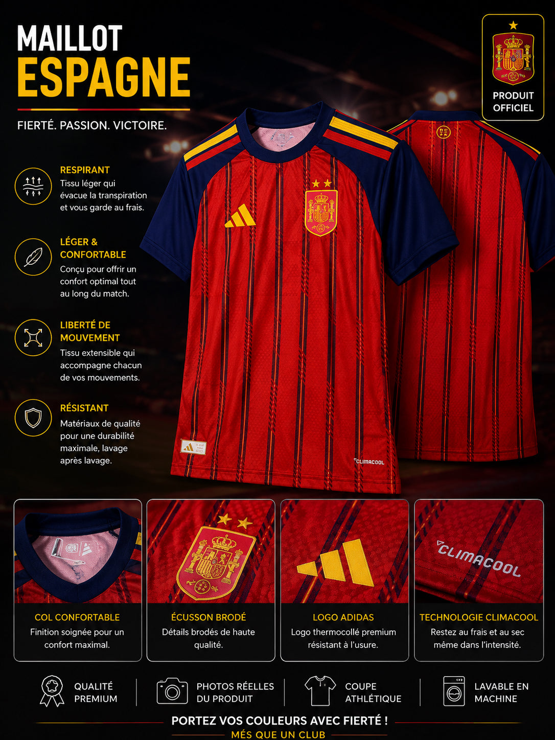 🔥 MAILLOT ESPAGNE 2026/2027 🇪🇸